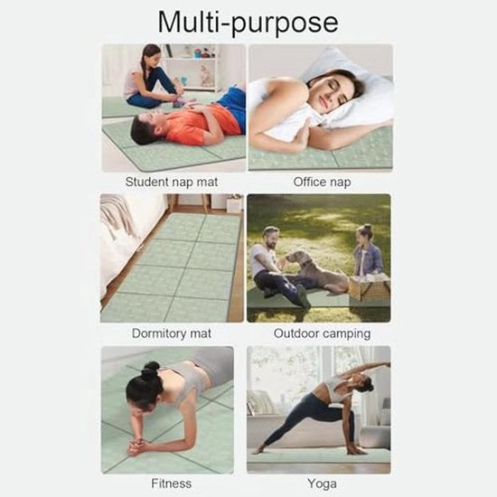 Opvouwbare Yogamat voor Thuis en Reis - Antislip, Draagbaar en Multifunctioneel voor Yoga, Pilates en Fitness — afbeelding 3