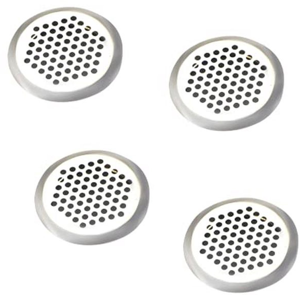 Rond Ventilatierooster Set van 4 - Roestvrij Stalen Ventilatieroosters voor Kasten