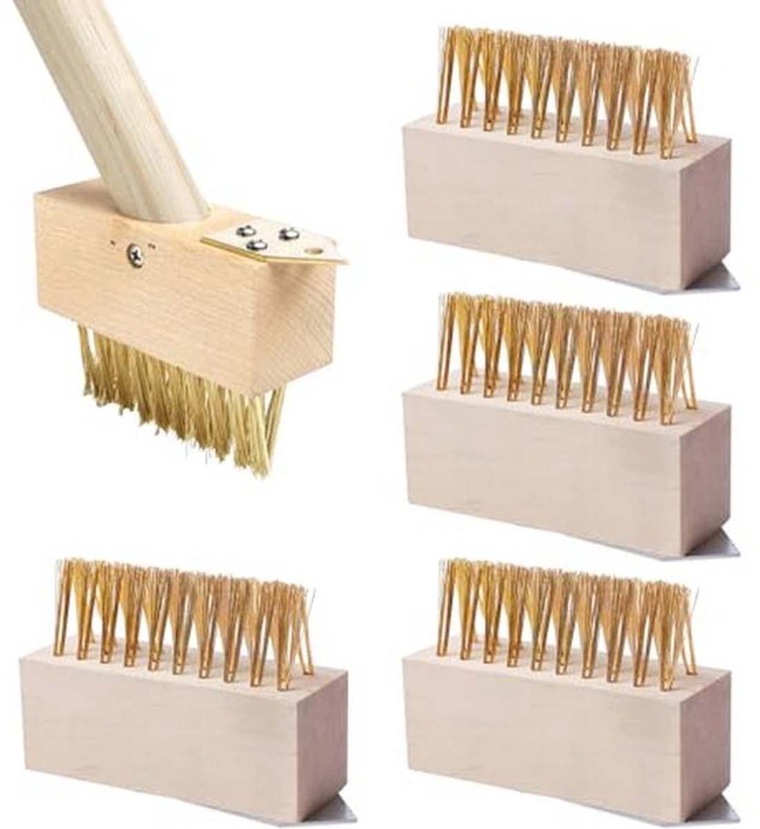 Onkruidborstel Set van 4 - Tuinvoegenborstel voor Mos en Onkruidverwijdering