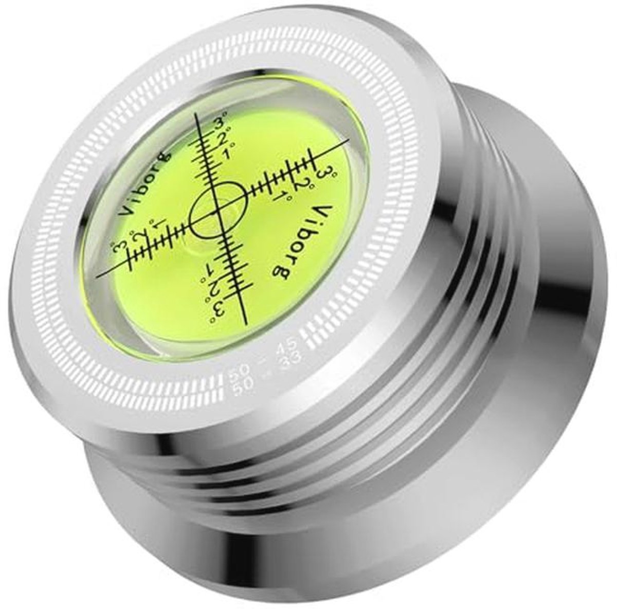 3-in-1 Aluminium Platengewichtsstabilisator voor Platenspelers - Nivelleer Libel en Trillingsdemping