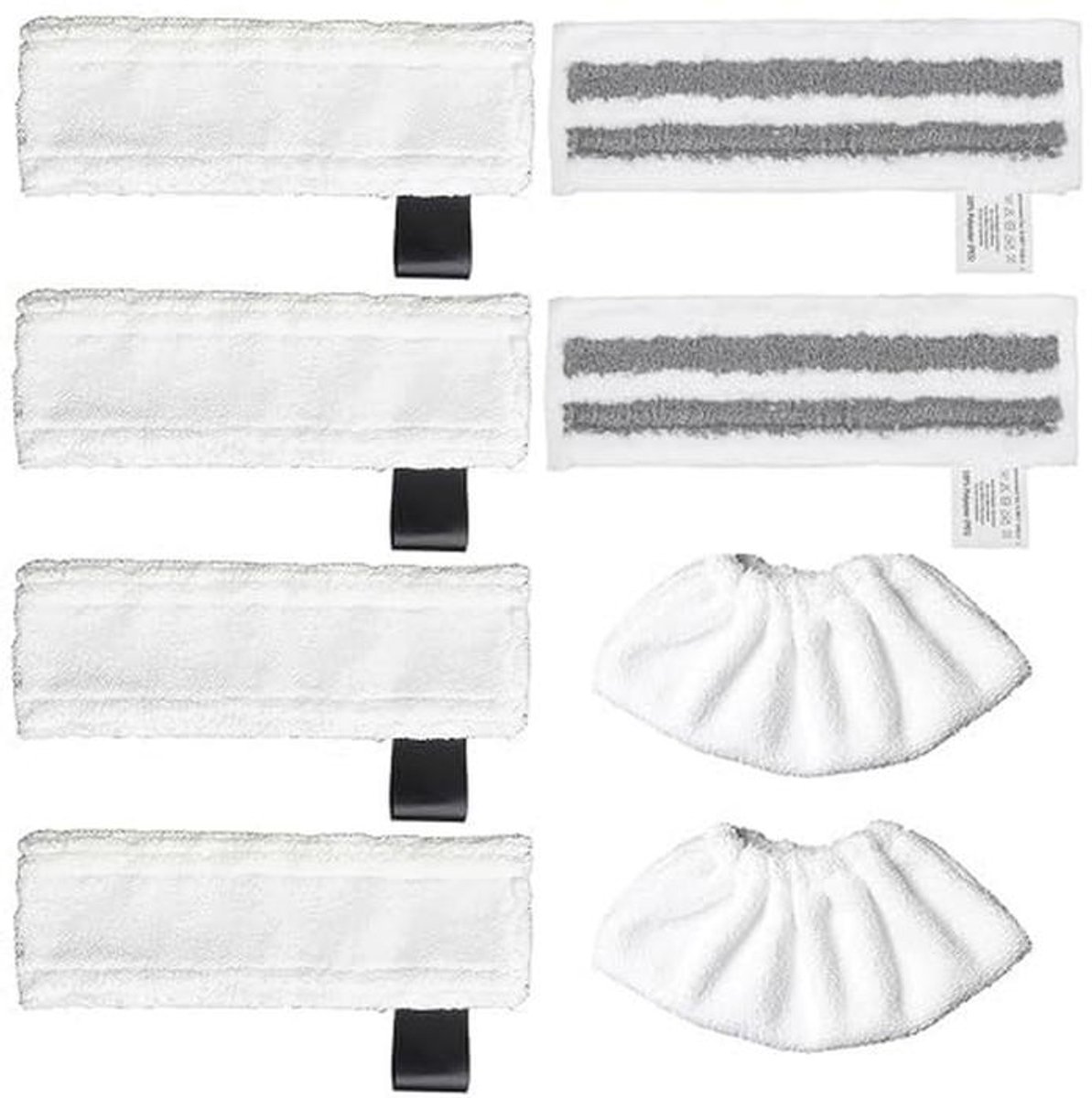 Accessoires voor stoomreiniger - 8 delige set met vloermoppen en stofpads