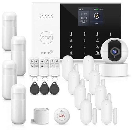 GSM/WiFi Alarmsysteem met 120 dB Sirene en Slimme Afstandsbediening