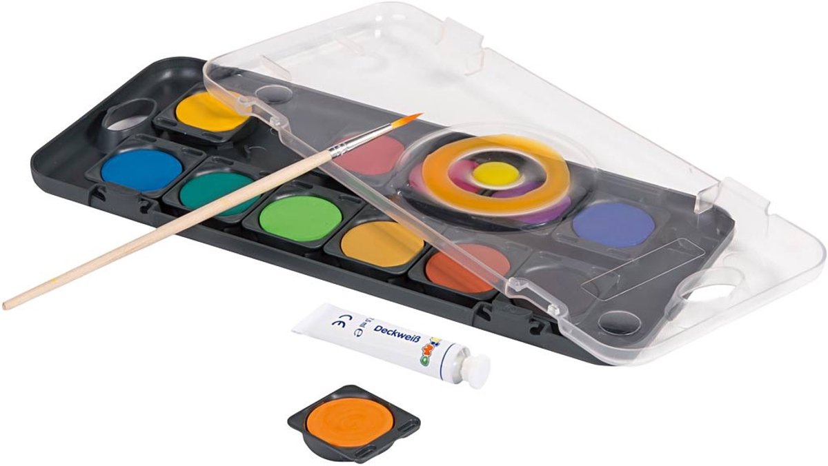 PRIMO Waterverf, d 30 mm, diverse kleuren, 1x12stuk