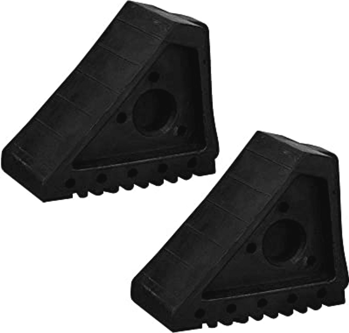 Draagbare wielstop - rubberen wielblok met handgrepen (2 stuks)