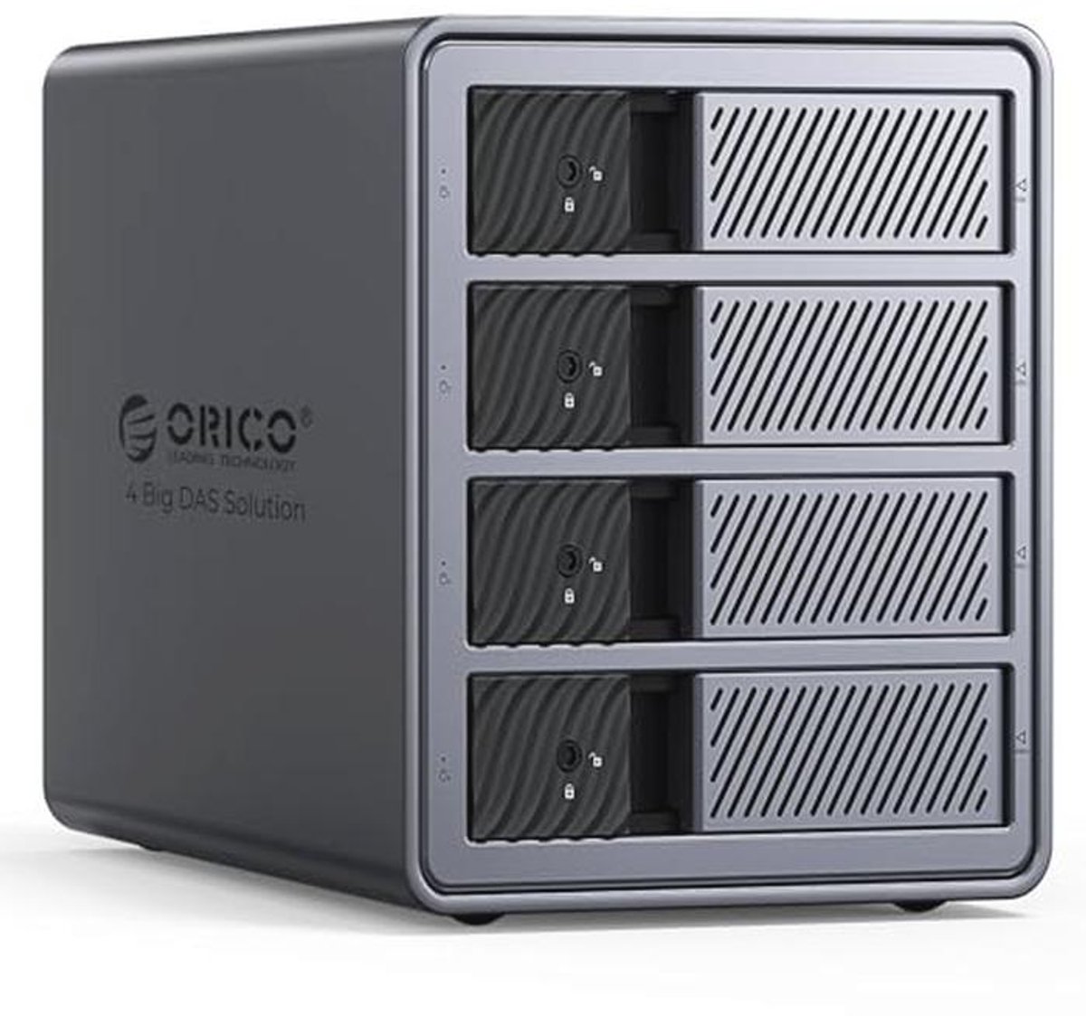 Aluminium Behuizing voor 4 Hard Drives - USB 3.0 naar SATA Externe HDD Docking Station voor 3.5" HDD tot 22TB - Compatibel met MacOS en Windows
