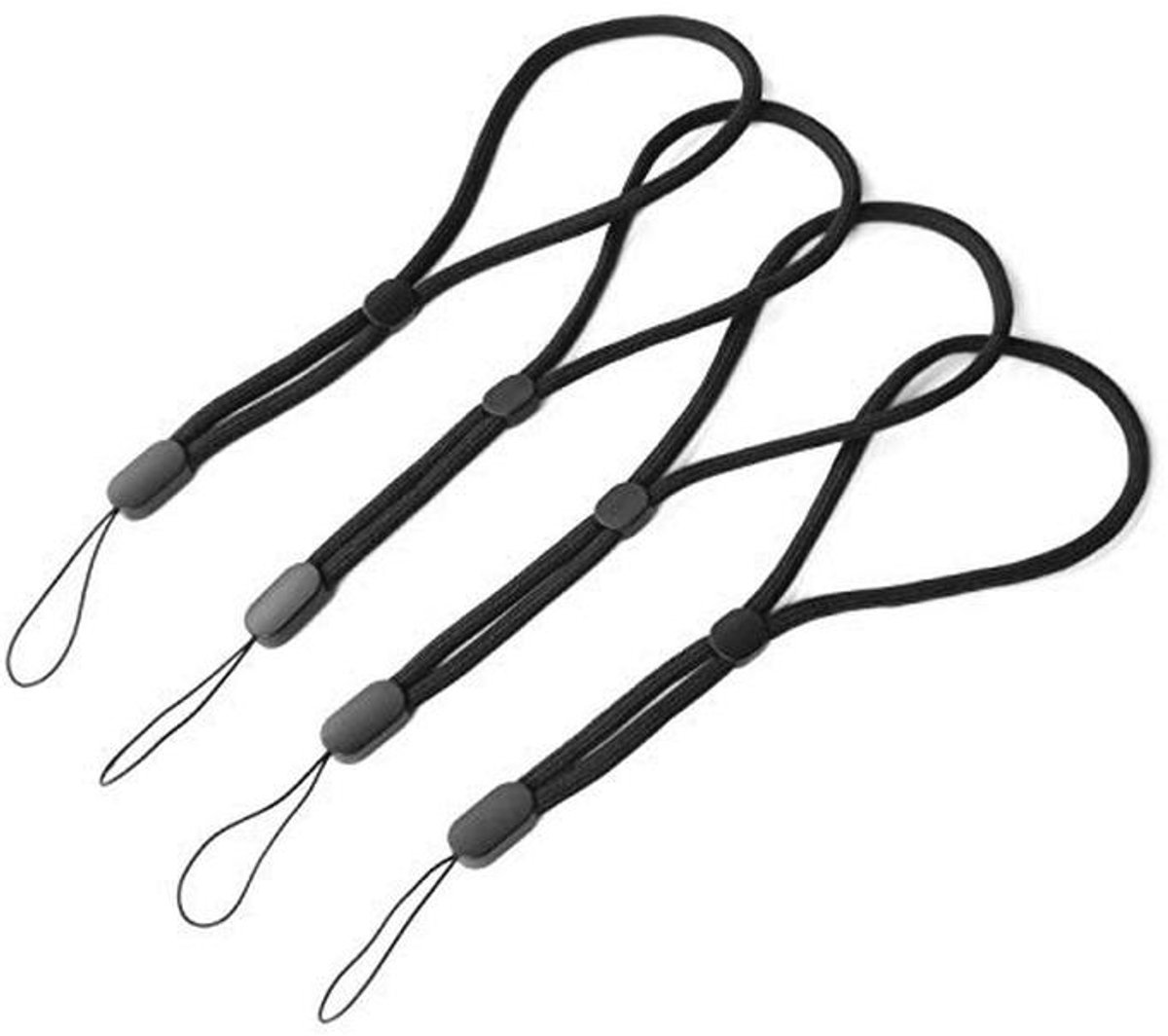 Verstelbare Korte Polsband 4 Stuks - Zwart