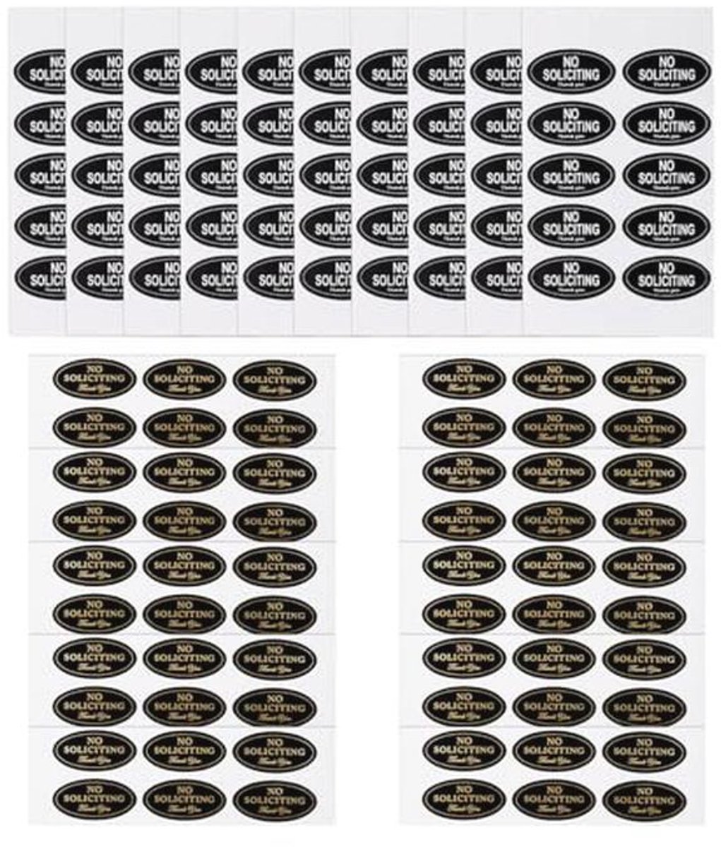 20 Stuks Waterdichte Geen Soliciting Stickers voor Thuis en Kantoor