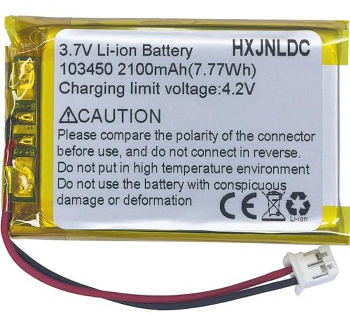 Oplaadbare lithium-ion polymeer batterij 3.7V 2100mAh voor PS4 controller en andere elektronische apparaten