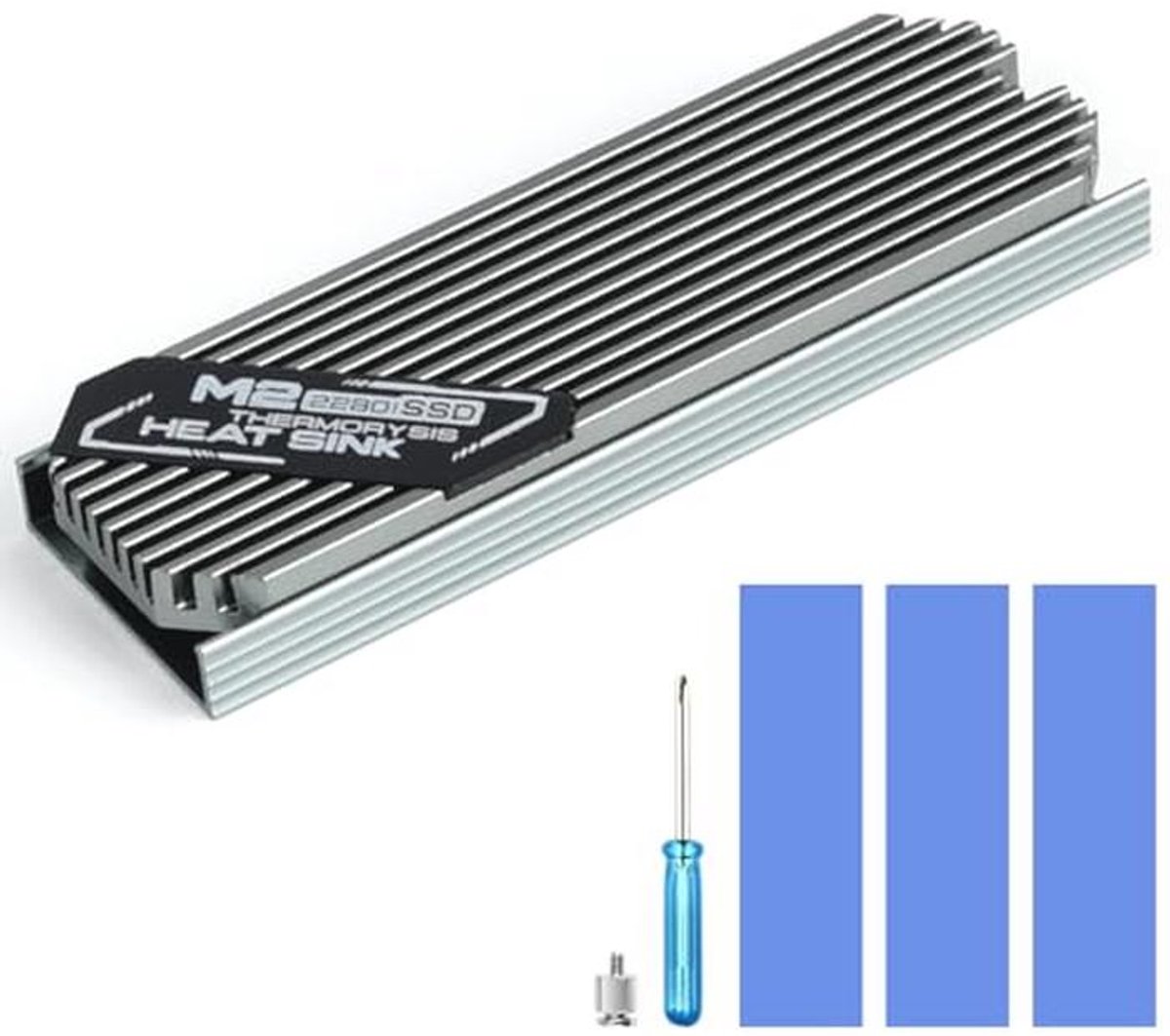 Dunne M.2 SSD Koeler 2280 met Nano-warmtegeleidingspads voor PC, PS5, en Gaming Laptops