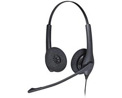 Jabra Biz 1500 QD On-Ear Stereo Headset with Quick Coupling, Cable Headphones with Noise Cancelling Microphone and Volume Point Protection for Table Phones