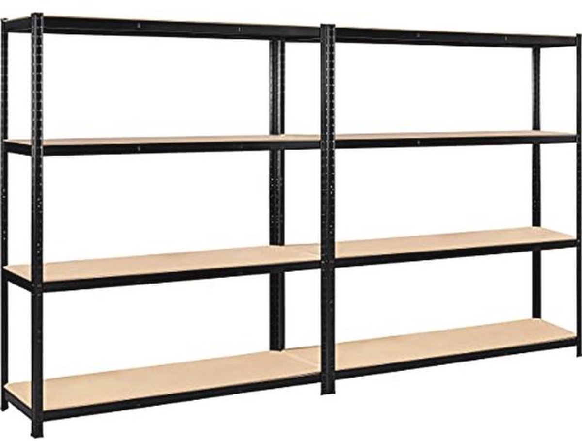 Set van 2 Heavy Duty Opbergrekken - Metaal, 180 x 150 x 45 cm - Perfect voor Garage en Kelder