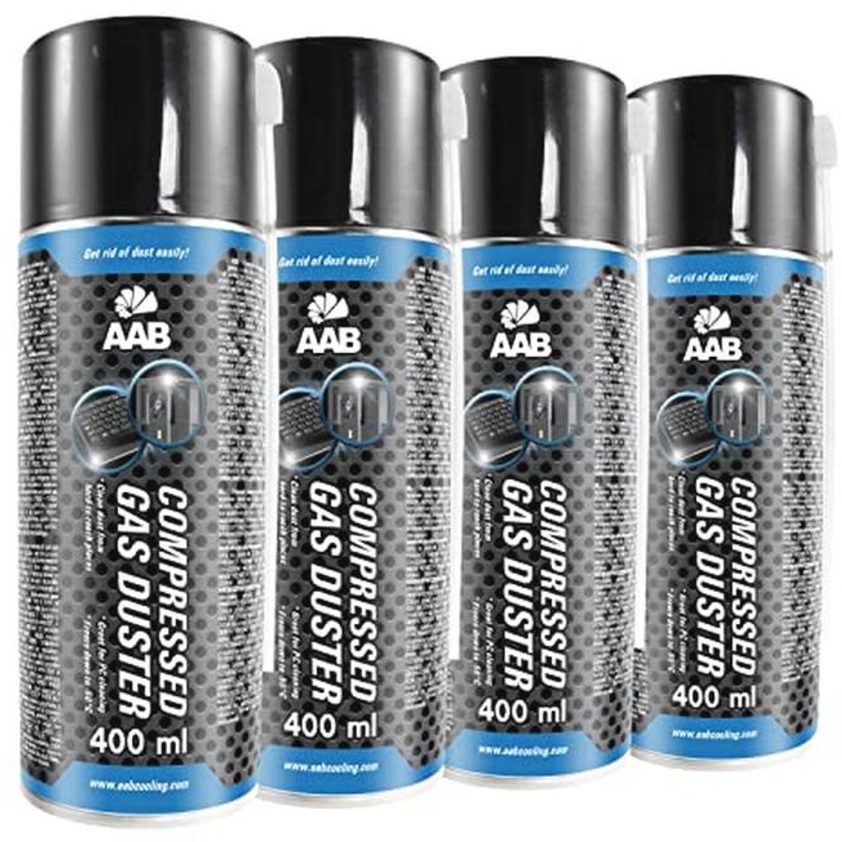 Perslucht Spuitbus 400ml - Voor Computer, Keyboard en Kantoorapparatuur Schoonmaken