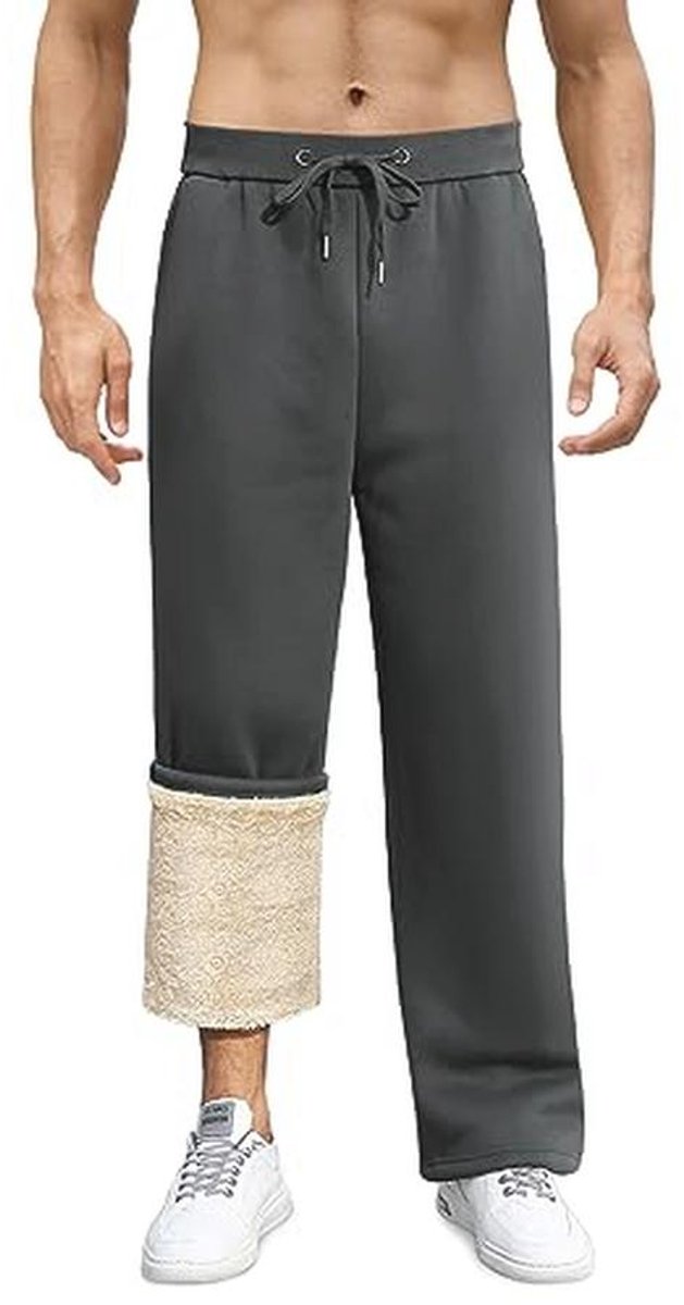 Warme Joggingbroek voor Heren van Katoen met Fleece Voering - Comfortabele Vrijetijdshose voor Winter