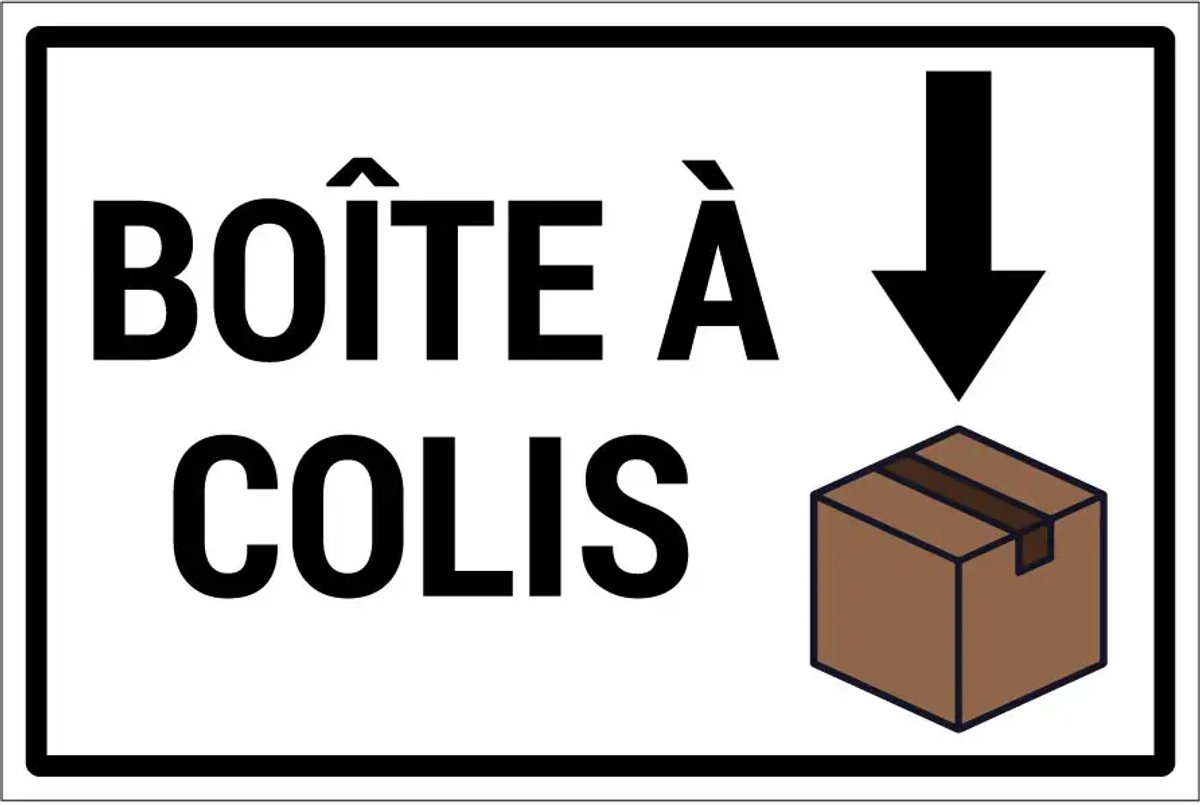 Boîte à colis sticker | 18 x 12 cm