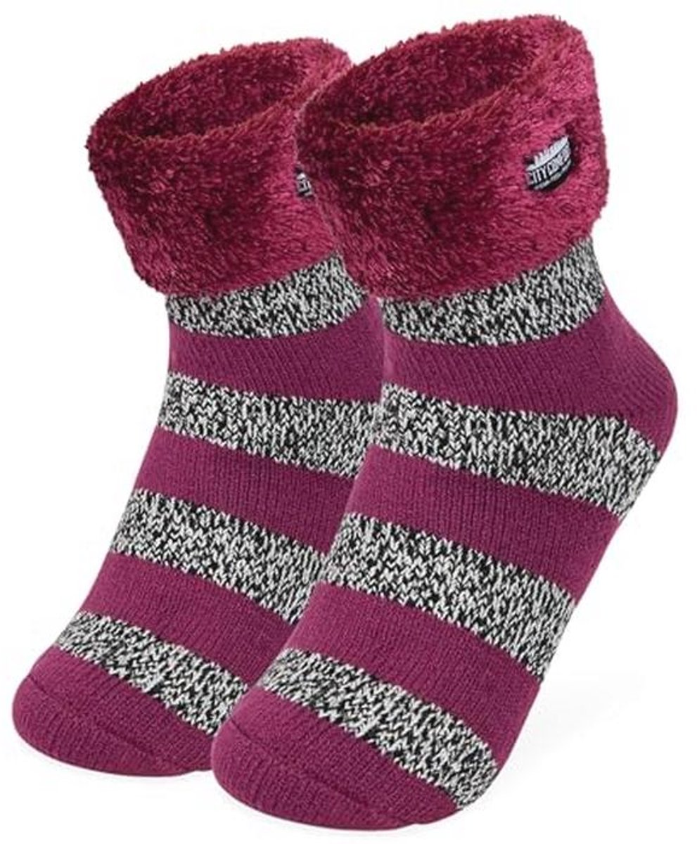 Pluizige Pantoffelsokken voor Dames en Tieners - Antislip Warme Fleece Sokken - Eenheidsmaat Loungewear Cadeau