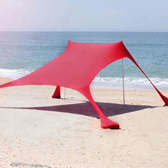 Draagbare Strandtent met UV-bescherming en Zandankers - Perfect voor Camping en Strand van Merkloos — afbeelding 4