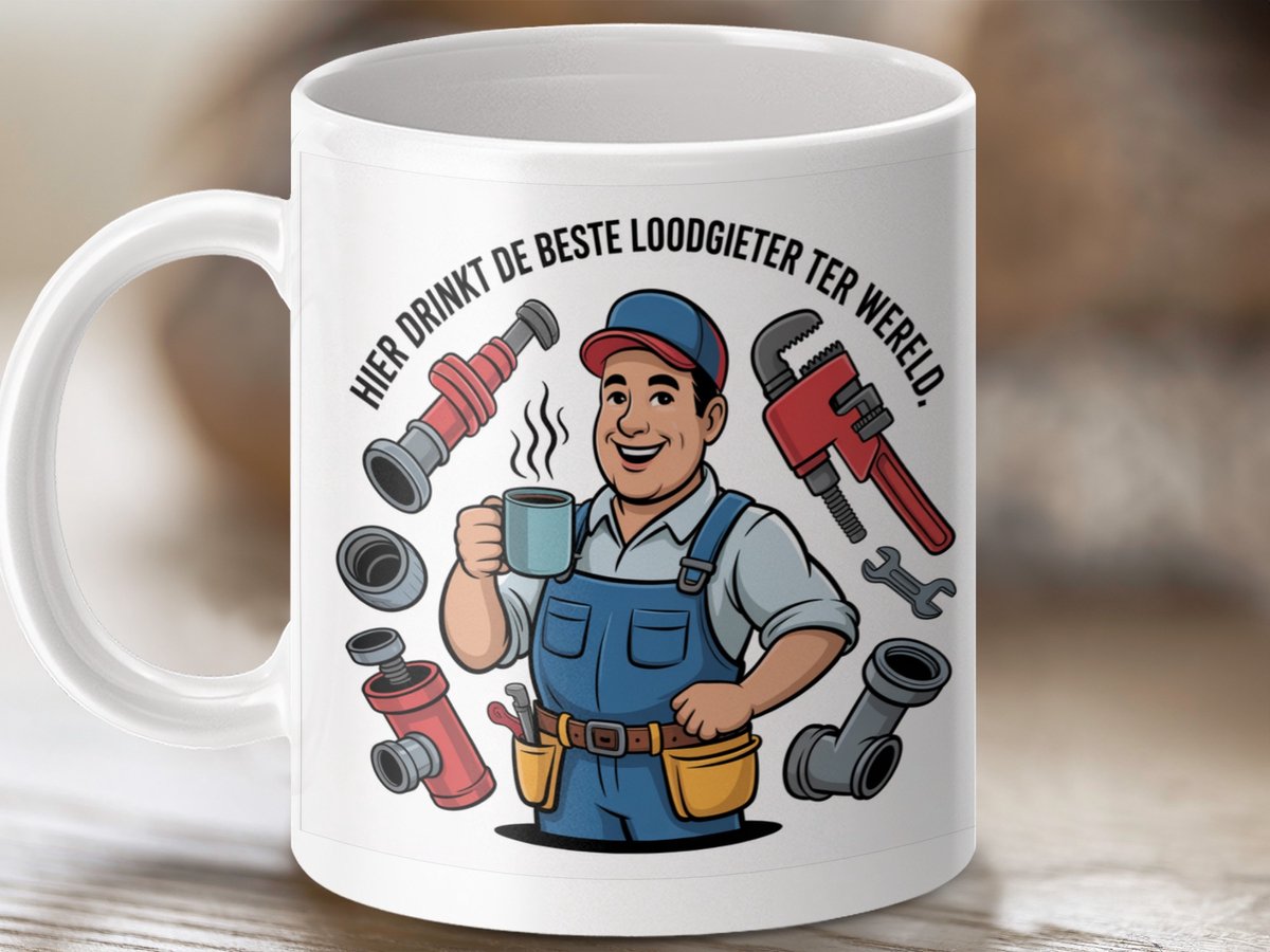 Mok hier drinkt de beste loodgieter ter wereld, Loodgieter Mok, Koffie Mok, Cadeau Voor Loodgieter, Beroep Mok, Grappige Mok