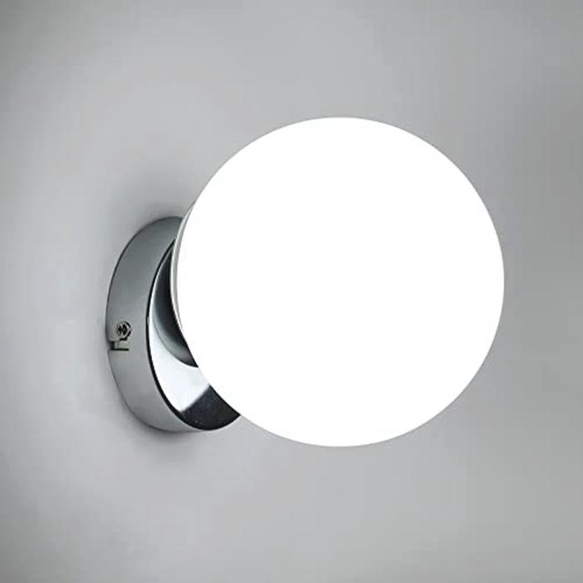 Moderne Tealight Wandlamp voor Binnen - Glazen Bal Muurlamp 15 cm, E27 Woonverlichting voor Slaapkamer en Hal