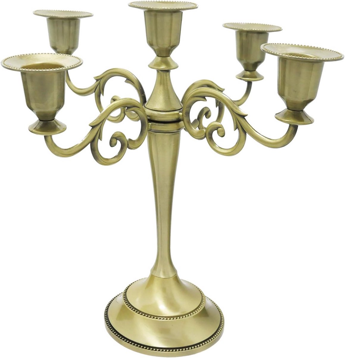 Elegante 5-lichts Metalen Kandelaar voor Tafels en Evenementen