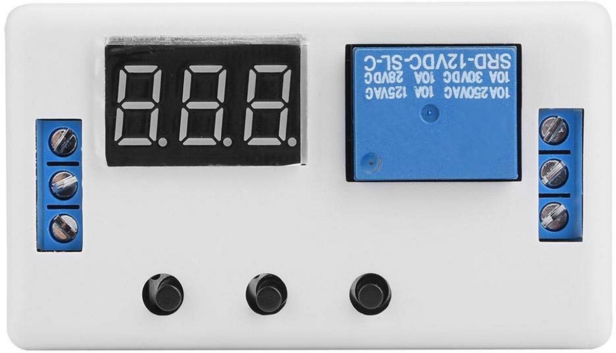 12V Tijdrelais met LED Display – Instelbare Automatisering Schakelmodule