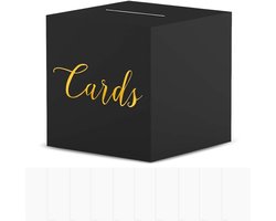 Card Box - 22 x 22 x 22cm - Luxe Huwelijksdoos voor Geldcadeaus - Eenvoudige Installatie voor Huwelijksfeesten - Verjaardagen - Babyshowers