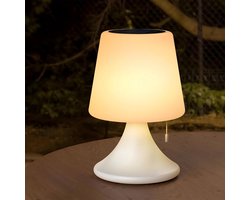 FUYO Tafellamp op zonne-energie, voor buiten, led, 2-in-1 opladen, 8 kleuren, dimbaar, tafellamp, draadloze batterij, oplaadbaar, IP44, voor camping, tuin, balkon, terras