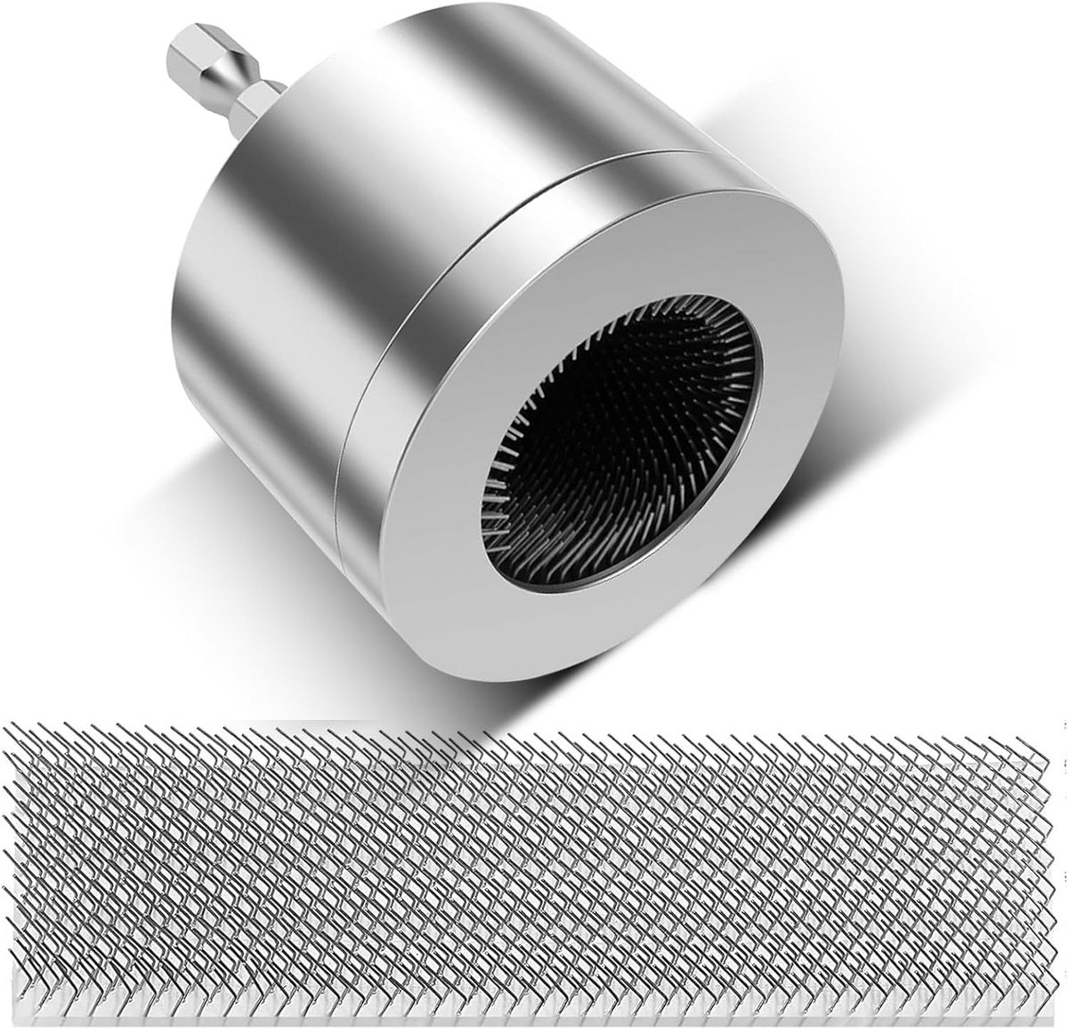 Koperen Buis Reinigingsborstel 3/4" voor Boormachine met 2 Vervangbare Borstels