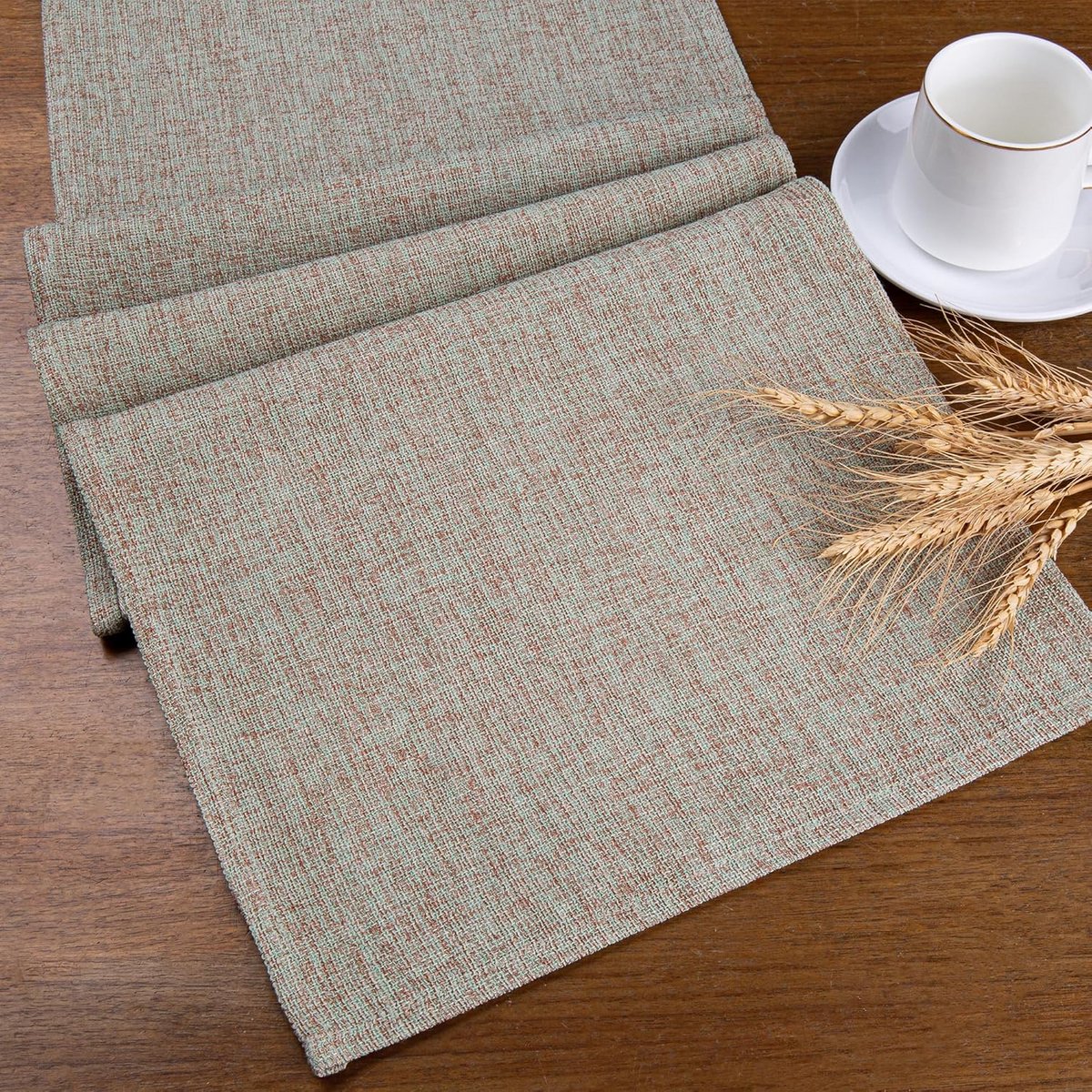 Beige Linnen Rustieke Tafelloper voor Eettafel - 40 x 152 cm