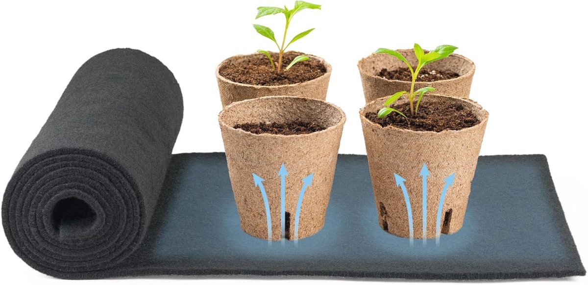 Capillaire irrigatiemat voor planten - 90 x 30 cm, 4 mm dik