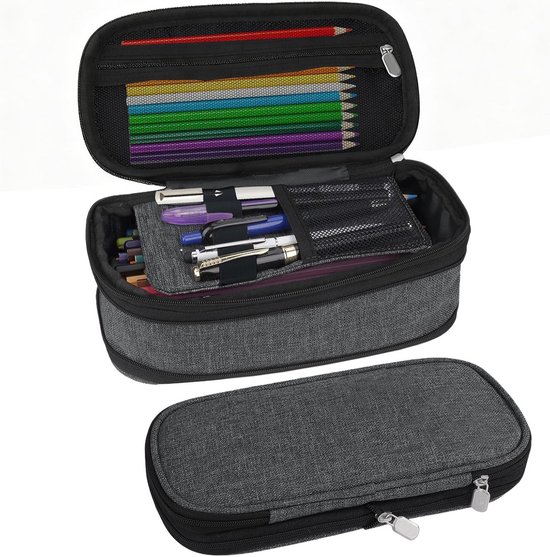 YOUSHARES Potloodetui met 192 sleuven, pennenhouder met grote capaciteit, pennenhouder met rits, voor Prismacolor Aquarel Kleurpotloden, gelpennen en markers voor kunstenaar (groen