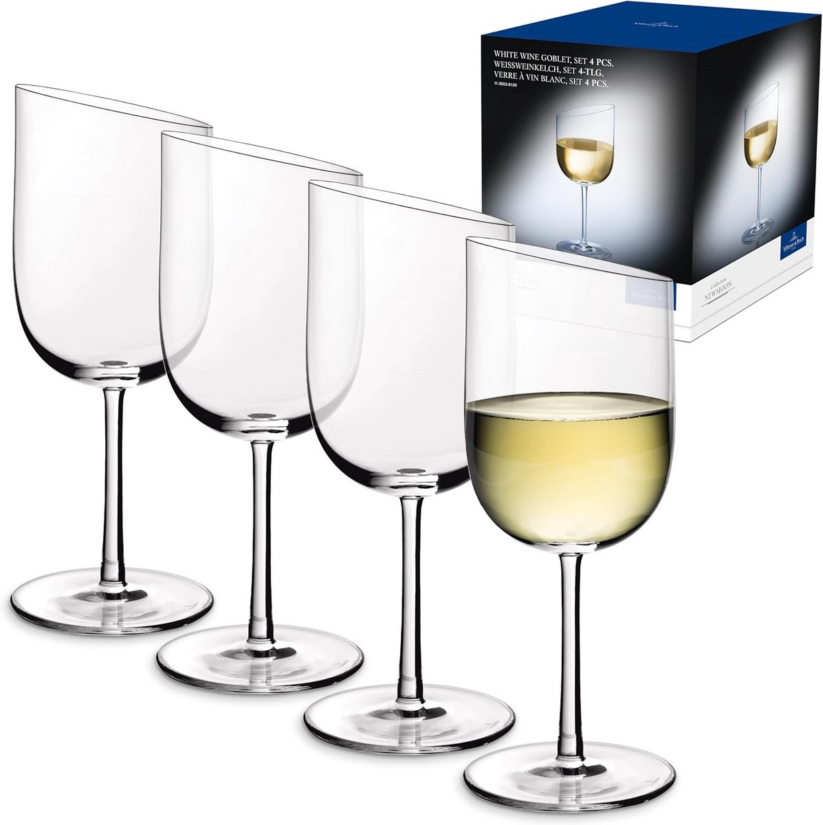 Witte Wijnglazen Set 4 Stuks 300 ml