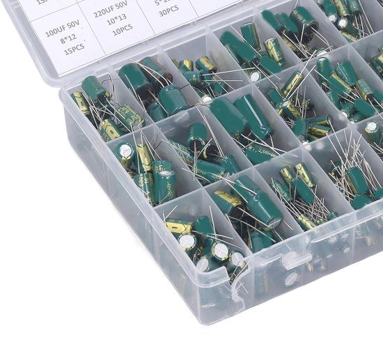 460 Piece Electrolytic Capacitor Set - 6.3V - 50V - Groen Inline ...