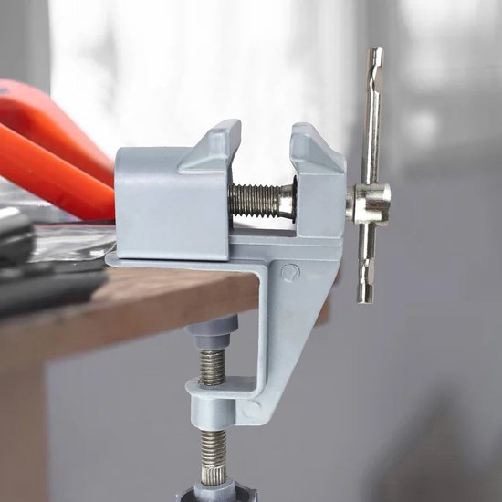 Mini Bankschroef 35 Mm Aluminium – Kleine Tafelklem Voor Modelbouw, Sieraden, Elektronica En Doe-het-zelf