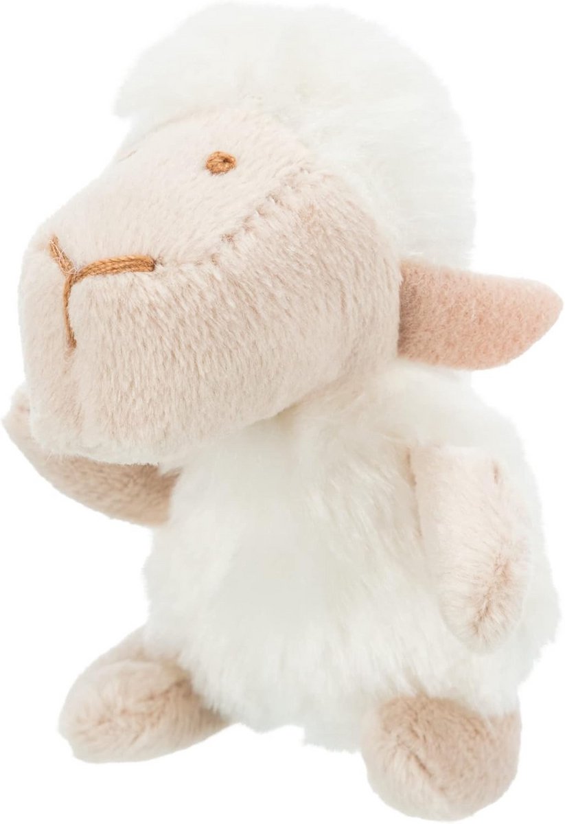Knuffel Schapen voor Kat, Wit, 10 cm - Speelgoed voor Activatie en Plezier