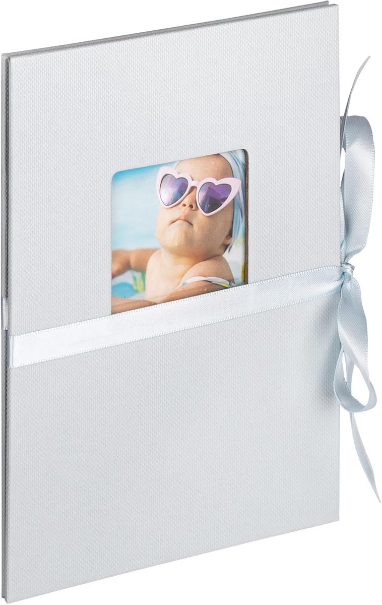 Leporello Fotoalbum Zigzag Vouwboek voor 12 Foto's 10x15 cm Lichtblauw