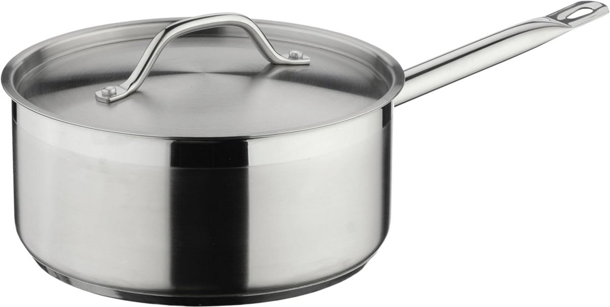RVS Steelpan met Deksel 20 cm Diameter 3,3 Liter Hoge Kwaliteit