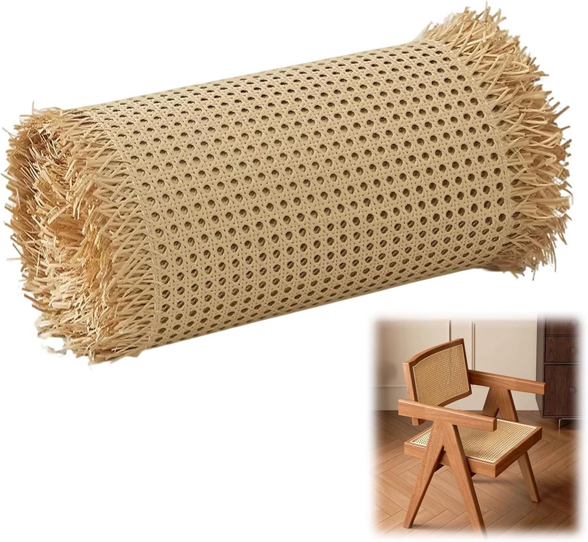 Rotan Rollen 40x120 cm - PE Rietband voor Meubel Herstel en Doe-Het-Zelf - UV- en Waterbestendig