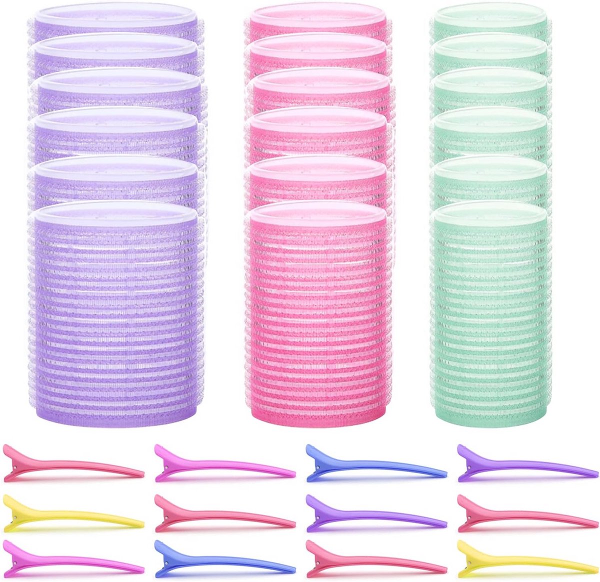 Professionele Zelfhechtende Haarrollers voor Volume en Krullen, 30 Stuks