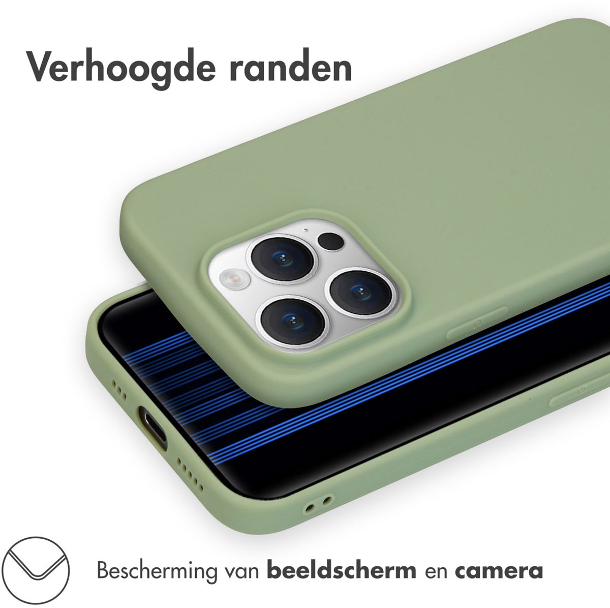 imoshion Hoesje - Geschikt voor Apple iPhone 15 Pro - Color Backcover - Olive Green