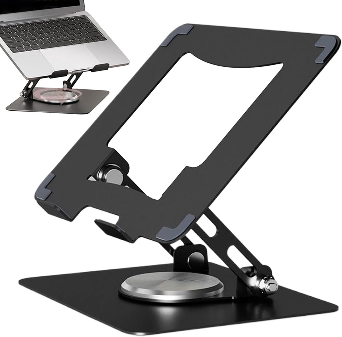 Famanu - Verstelbare laptopstandaard e houder voor laptops tot 17.3 inch zwart