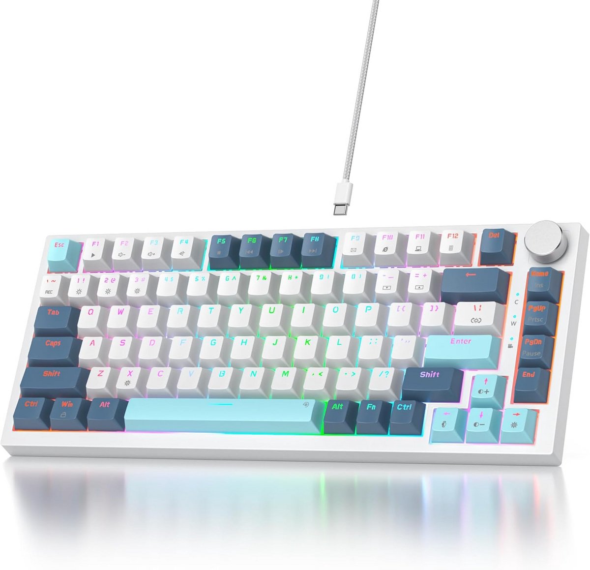 Compact 75% Mechanisch Gaming Toetsenbord met Gasket Montage en RGB