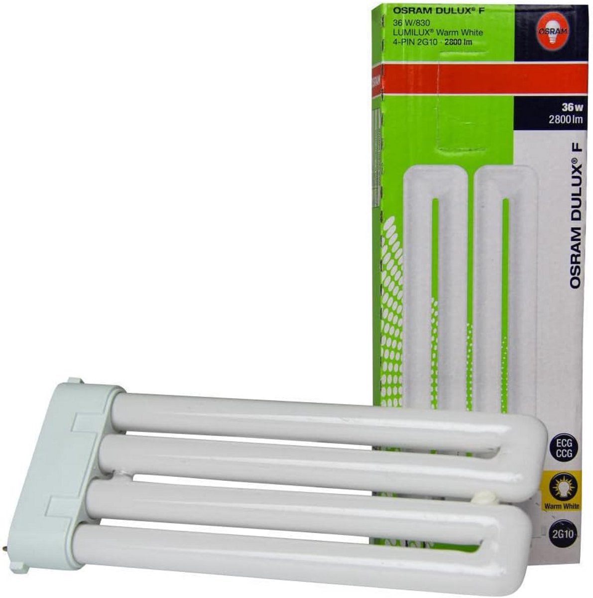 Energiezuinige Spaarlamp 36W Warmwit met 2G10 Fitting - Lange Levensduur