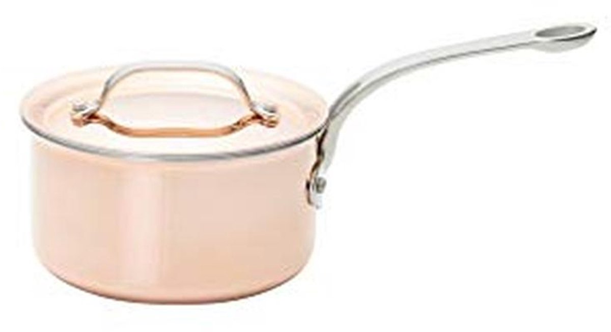 3-laagse kookpan 16 cm met gietijzeren staal en aluminium kern