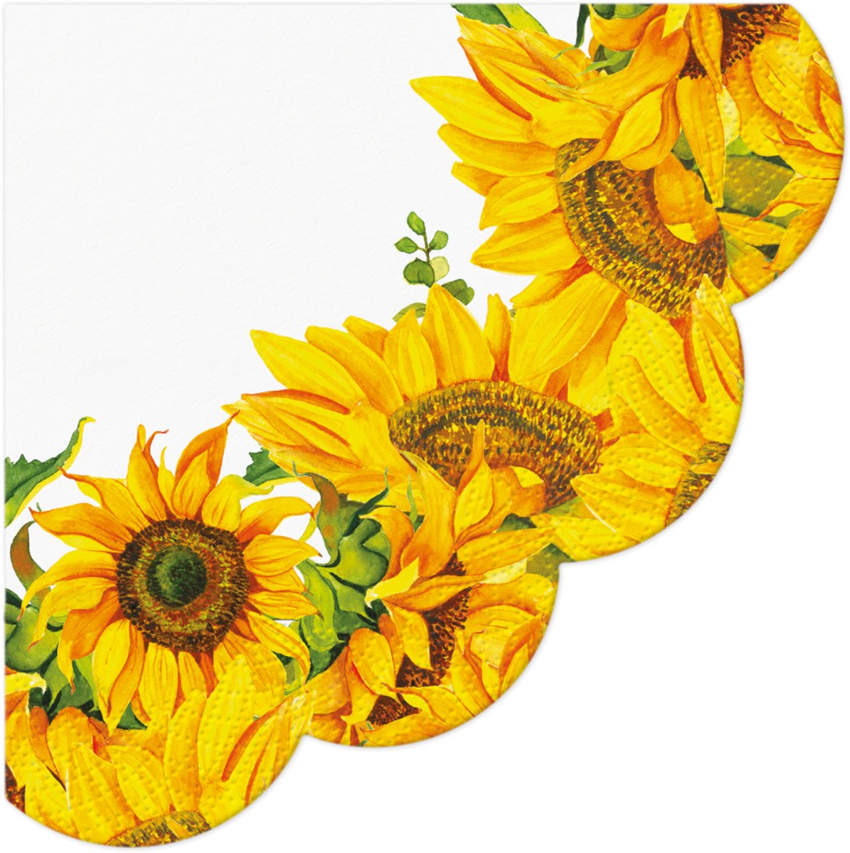 PAW - Ronde servetten - Dancing Sunflowers