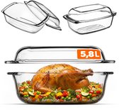 NUTRIUPS Keramische ovenschaal, set van 4, 14,5 x 11,5 x 5,5 cm, vierkante bakvormen, 400 ml, kleine bakvorm voor friteuse, keramische bakvormen met handgrepen, oven en magnetron, veilig
