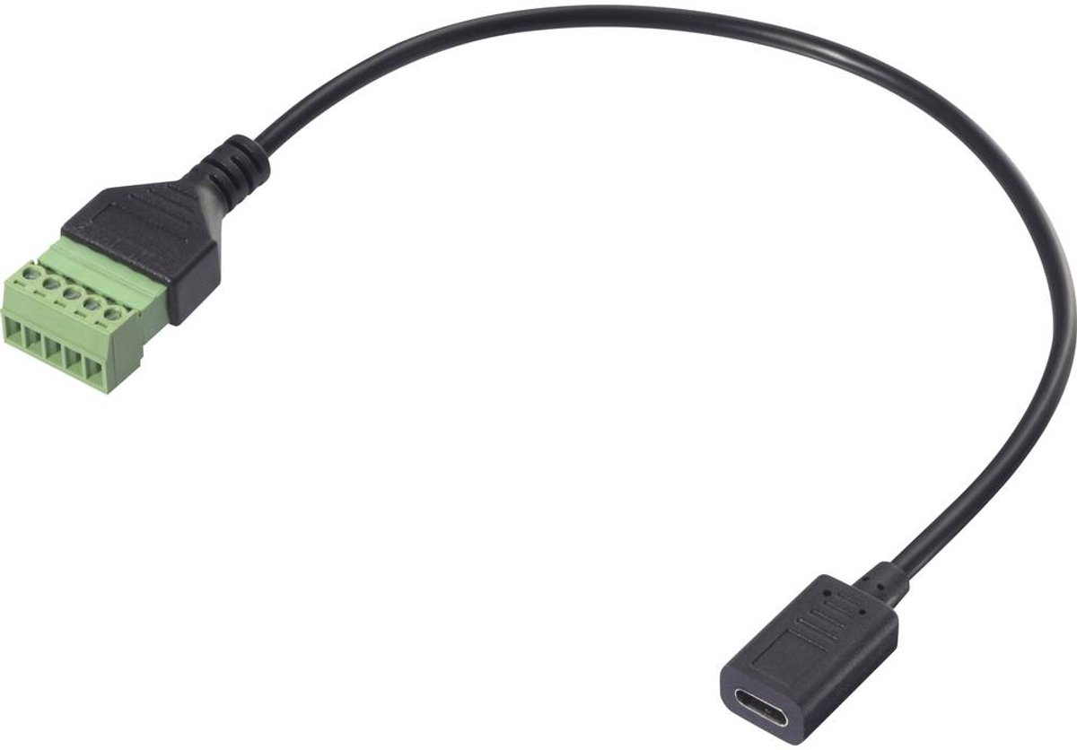 Image of Renkforce USB-C Adapterkabel [1x USB-C bus - 1x Klemverbinding] RF-6443954 30 cm PVC-mantel
