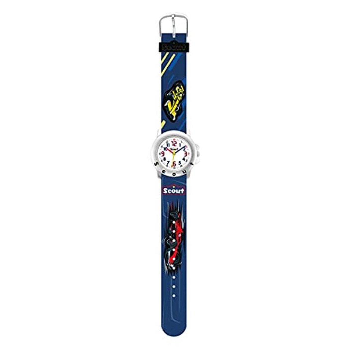Jongens analoog kwarts horloge met kunststof armband - Blauw