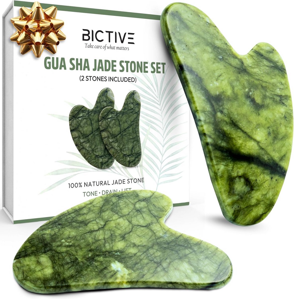Set van 2 Guasha Stenen voor Gezichtsmassage en Lifting