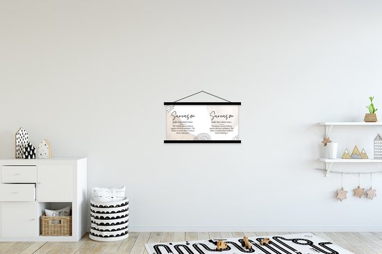Porte-affiche avec affiche - Affiche scolaire - Dictionnaire - Spot - Citations - 60x30 cm - Lattes noires