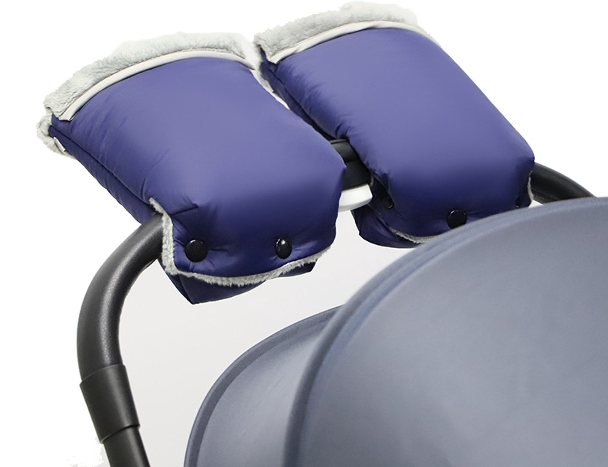 Handwarmer - Kinderwagenhandschoenen - Handschoenen met warme fleece en katoenen voering - Waterdichte en winddichte kinderwagenhandschoenen - Universele maat - Geschikt voor kinderwagens, bolderkarren en fietskarren - Blauw